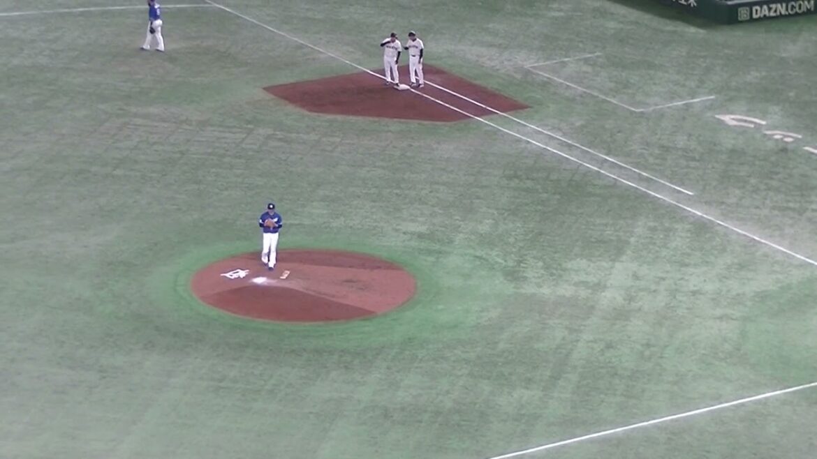 ピンチで門脇誠をレフトフライに打ち取る涌井秀章＜読売ジャイアンツ 対 中日ドラゴンズ 2024年4月24日＞