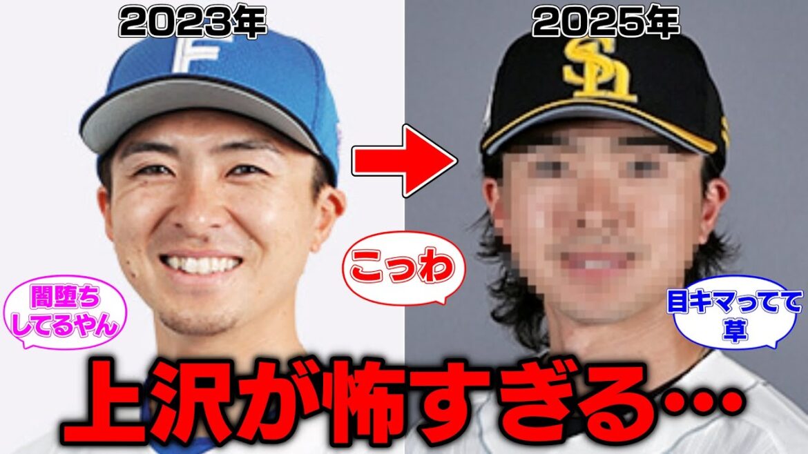 【話題】選手名鑑の上沢が怖すぎると話題にWWWWW