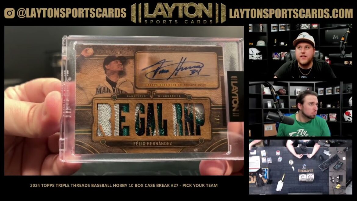 KING FELIX! 2024 Topps Triple Threads Baseball Hobby 10 Box Case Break #27   PICK YOUR TEAM