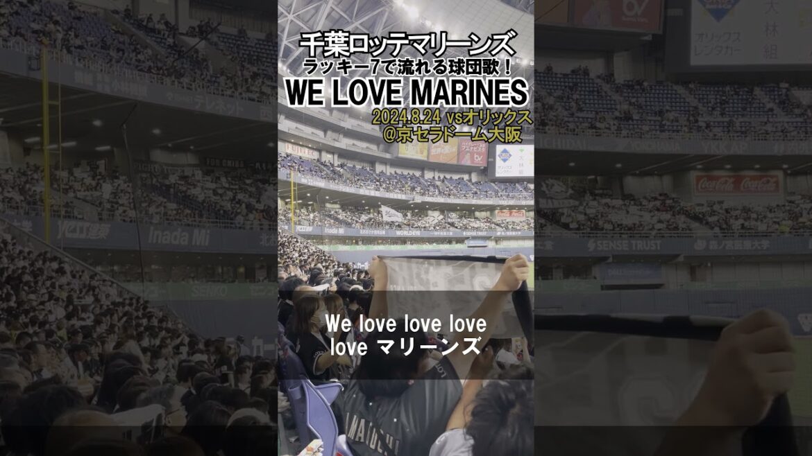 【千葉ロッテマリーンズ】球団歌『WE LOVE MARINES』【応援歌】 #chibalotte   #千葉ロッテマリーンズ   #shorts