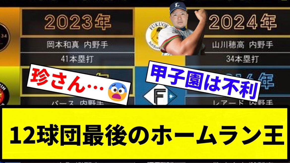 【これや！】12球団最後のホームラン王【プロ野球反応集】【2chスレ】【なんG】