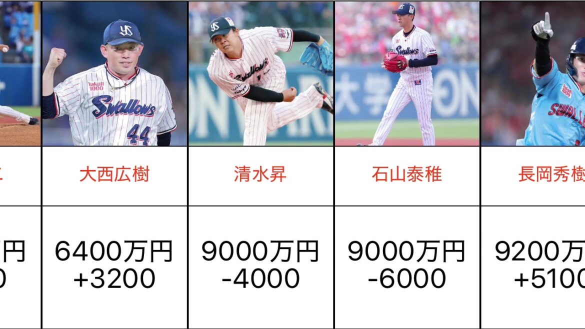 【5位】東京ヤクルトスワローズ 2024 主力選手 契約更改まとめ