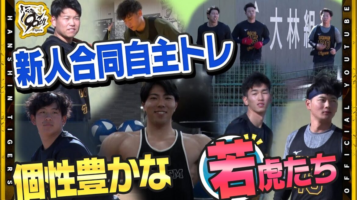 【新人合同自主トレ】若虎たちがプロへの第一歩！新人合同自主トレ開始で首脳陣も集結！今年のルーキーは個性豊か！？ウエイトトレーニングでは肉体美を披露！