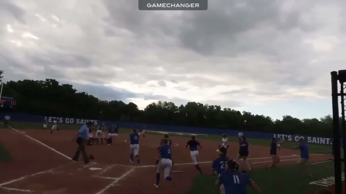 Alli Meyers catch to 3peat region 2024 K Dixon pitching celebration