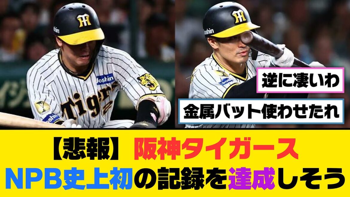 【悲報】阪神タイガース、NPB史上初の記録を達成しそう...【5ch/2ch】【なんj/なんg】【反応集】