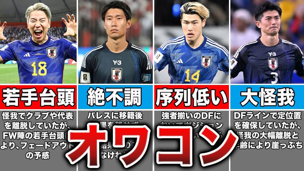 2025年に日本代表からoutしそうな選手たち…W杯で結果を残すための勝負の一年をどう戦うか?【サッカー日本代表】 2025年に日本代表からoutしそうな選手たち...W杯で結果を残すための勝負の一年をどう戦うか?【サッカー日本代表】