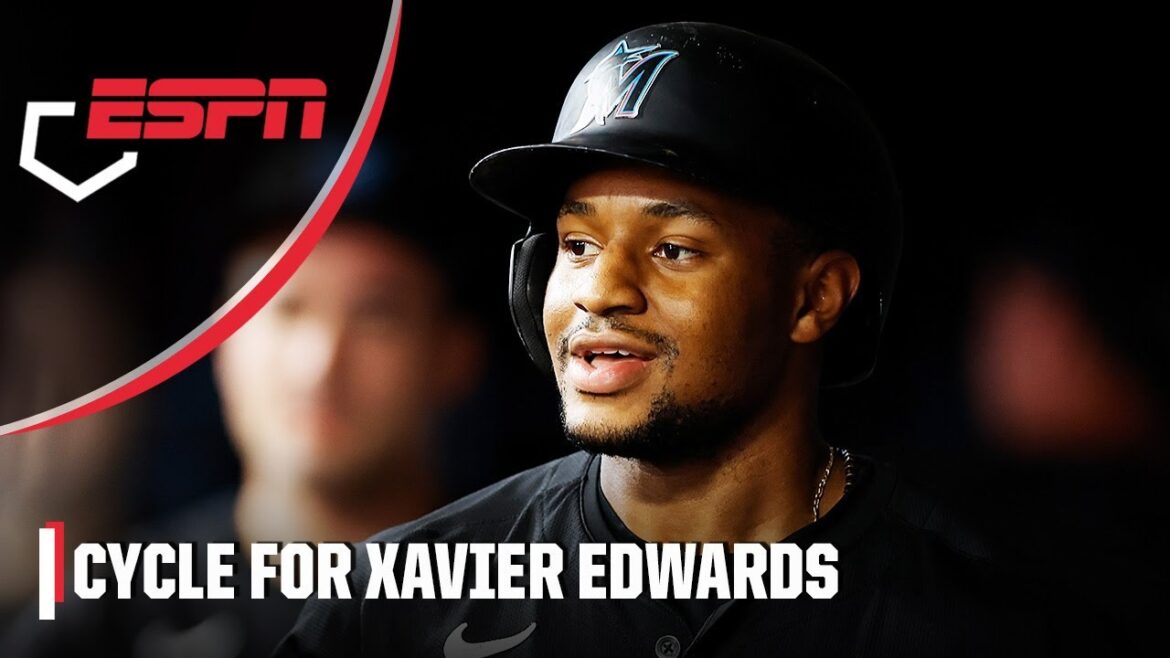 Xavier Edwards completes the 2nd cycle in Marlins history & hits 1st career HR 👏 | ESPN MLB