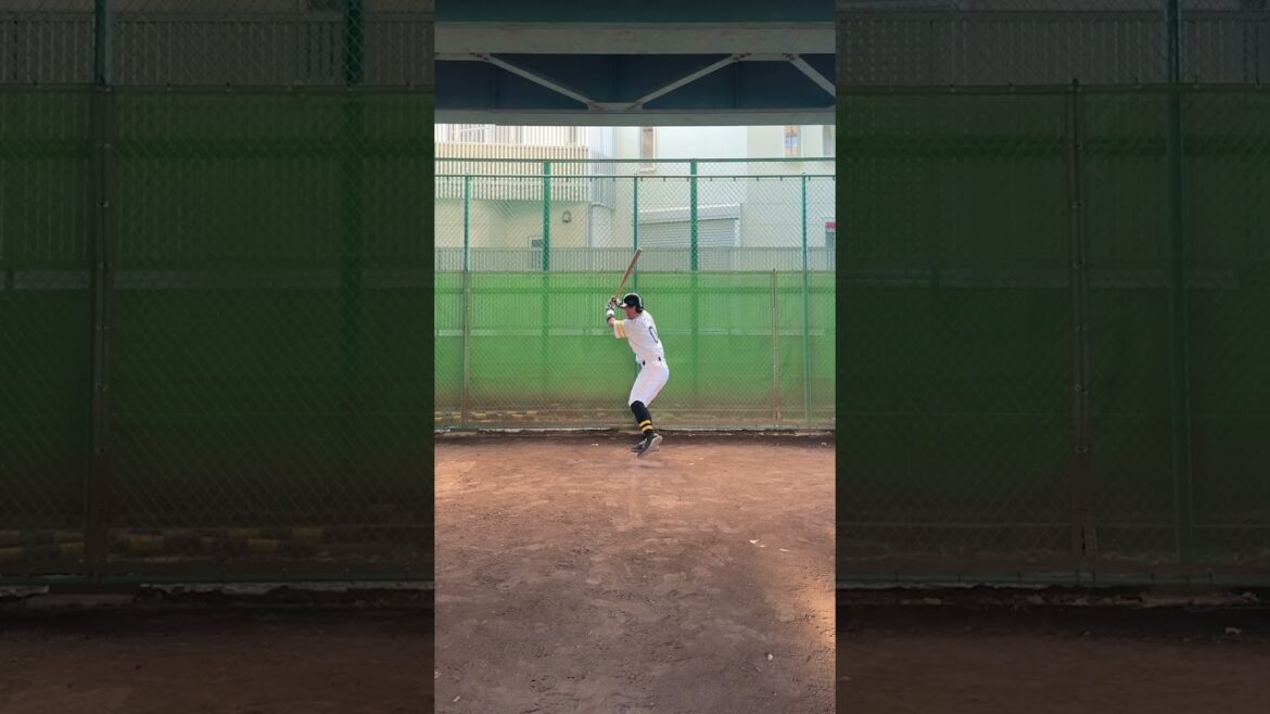 原監督みたいなバット投げをする嶺井博希選手