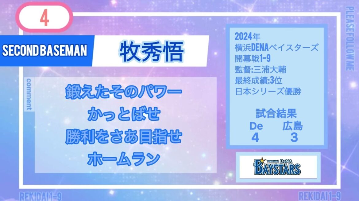 2024年 横浜DeNAベイスターズ 開幕戦1-9