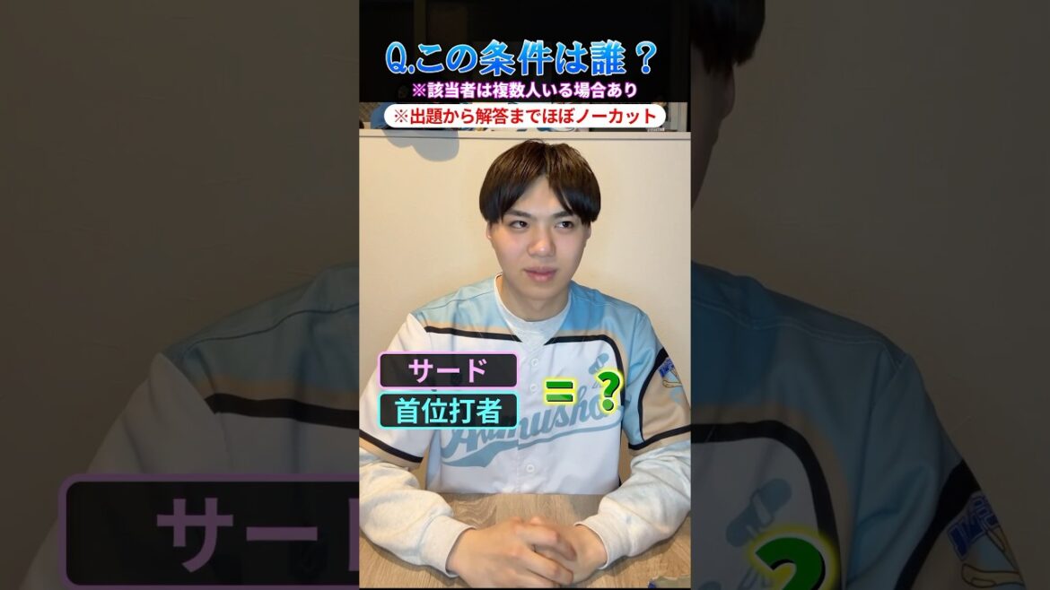 【プロ野球クイズ】この条件に当てはまる選手を当てろ！ #プロ野球 #野球 #北海道日本ハムファイターズ #福谷浩司