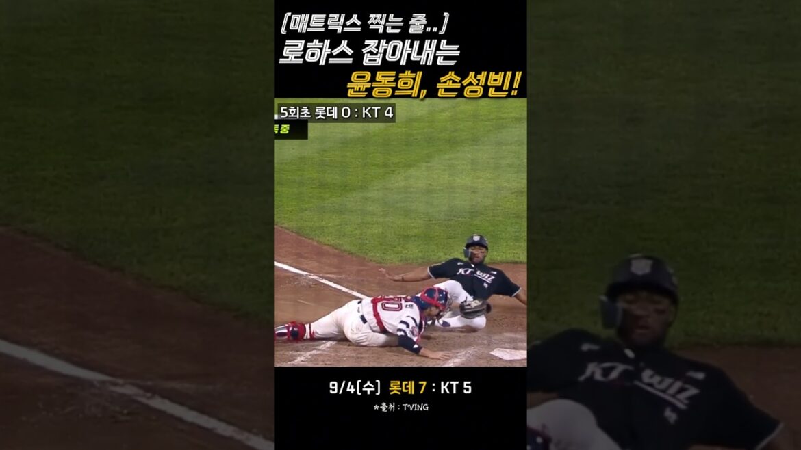 로하스잡아내는 윤동희와 손성빈