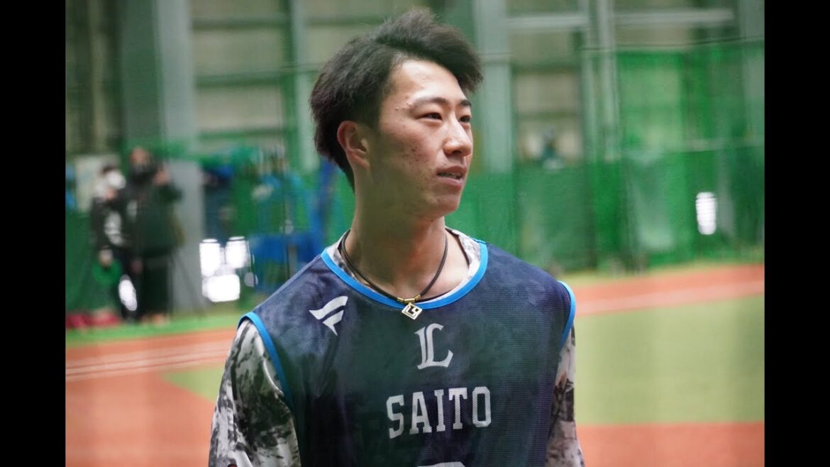 ライオンズドラフト1位齋藤大翔君の合同自主トレの様子