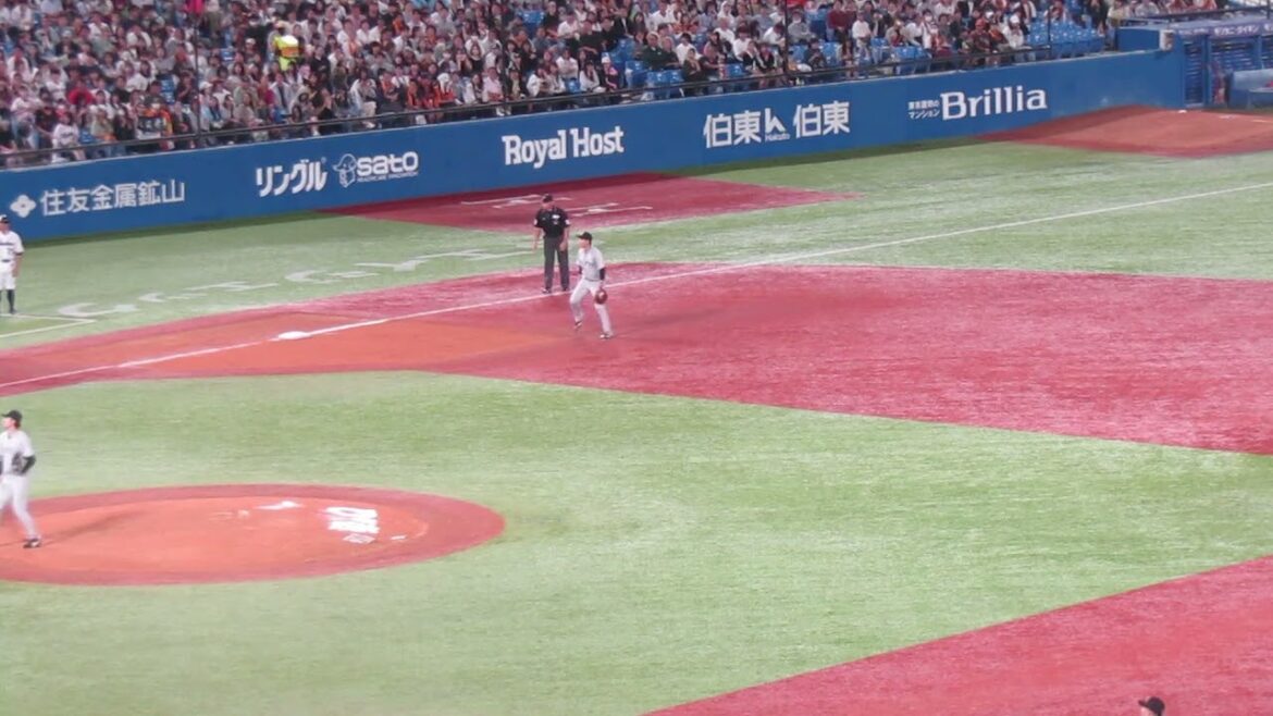 サード守備につく中山礼都の様子＜ ヤクルトスワローズ 対 読売ジャイアンツ 2024年9月29日＞