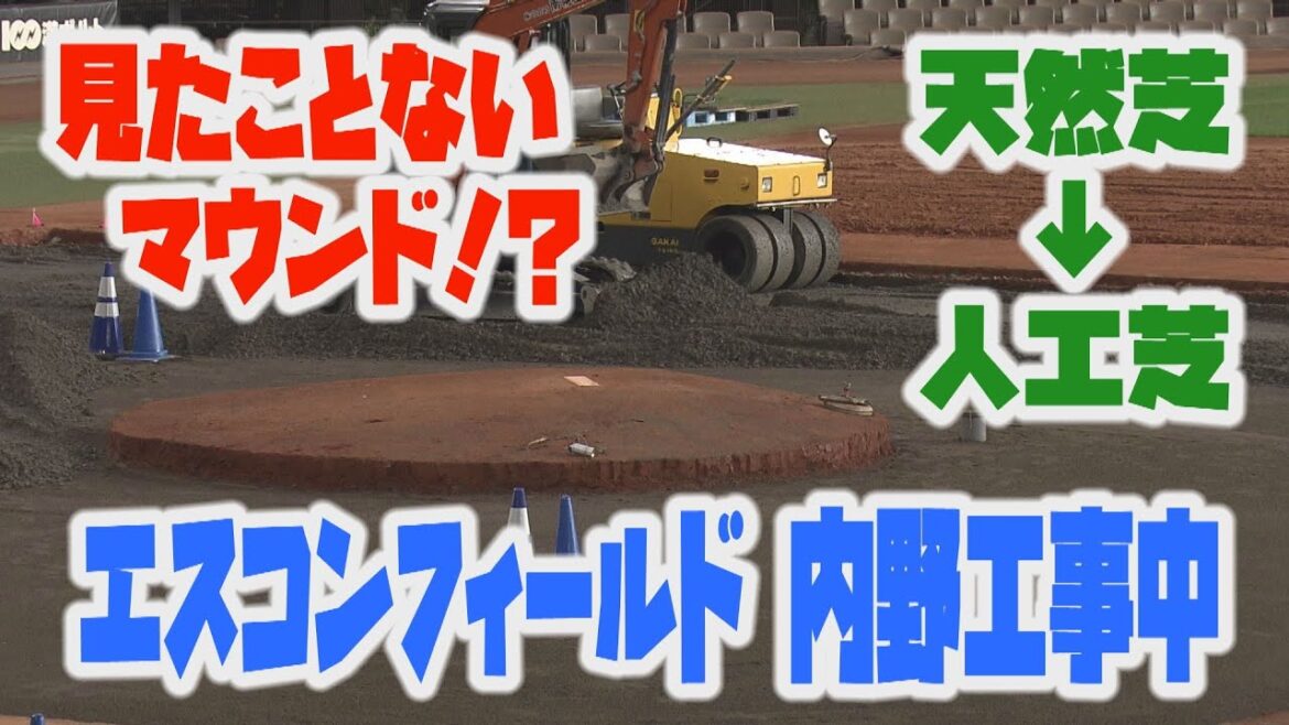 1月11日(土)エスコンフィールド工事中！「内野に…芝がない！」