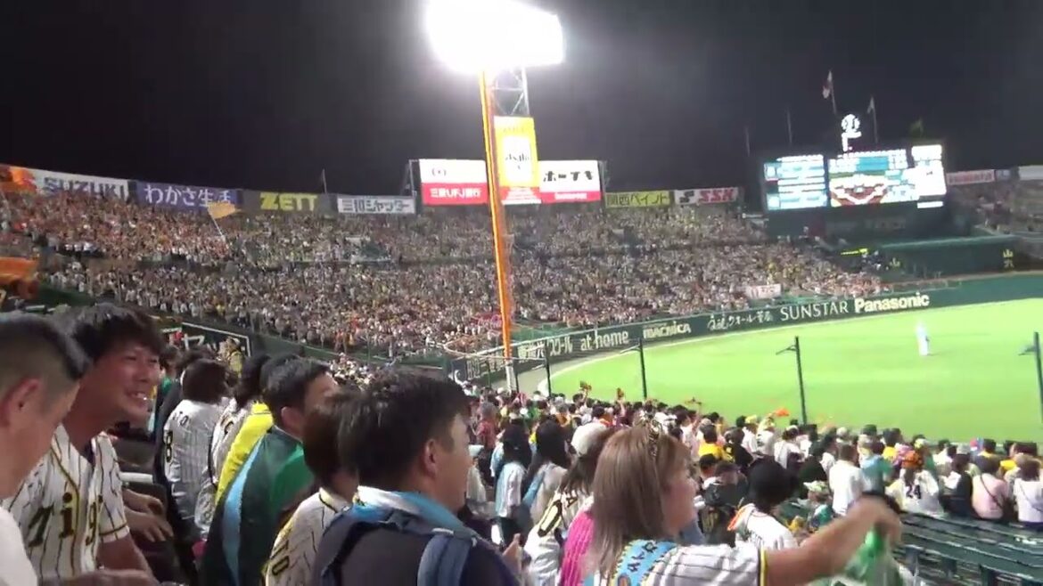2024年9月1日　阪神対巨人　3/6　4回表　岡本和真の二塁打～チャンステーマ Gフレア～大城卓三のタイムリーで巨人が同点に追い付く