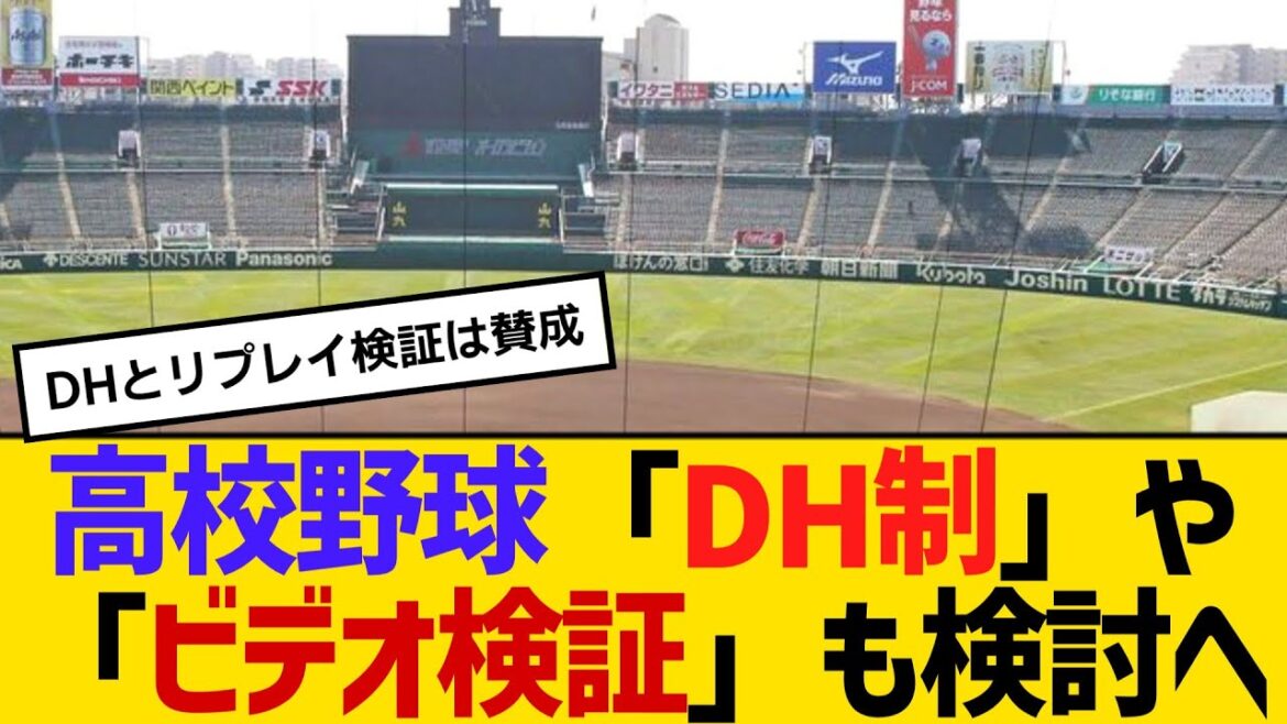 高校野球「DH制」や「ビデオ検証」も検討へ　【ネットの反応】【反応集】