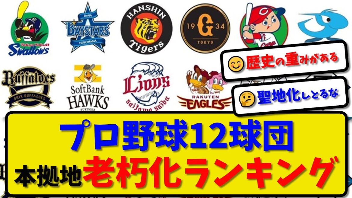 【聖地化】プロ野球12球団本拠地 老朽化ランキング…球場の伝統と歴史、増改築【最新・反応集・なんJ・2ch】プロ野球