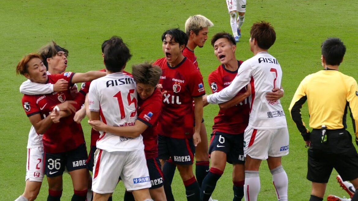 アントラーズ VS グランパス 2024 Jリーグ 第36節　優磨初めての一発レッドカード