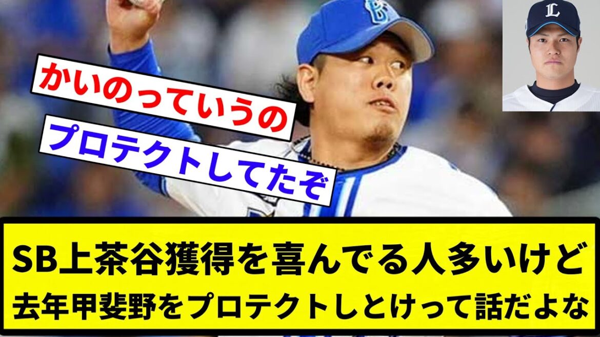 【正論】ソフバンの上茶谷獲得を喜んでる人多いけど、去年甲斐野をプロテクトしとけって話だよな【プロ野球反応集】【プロ野球反応集】