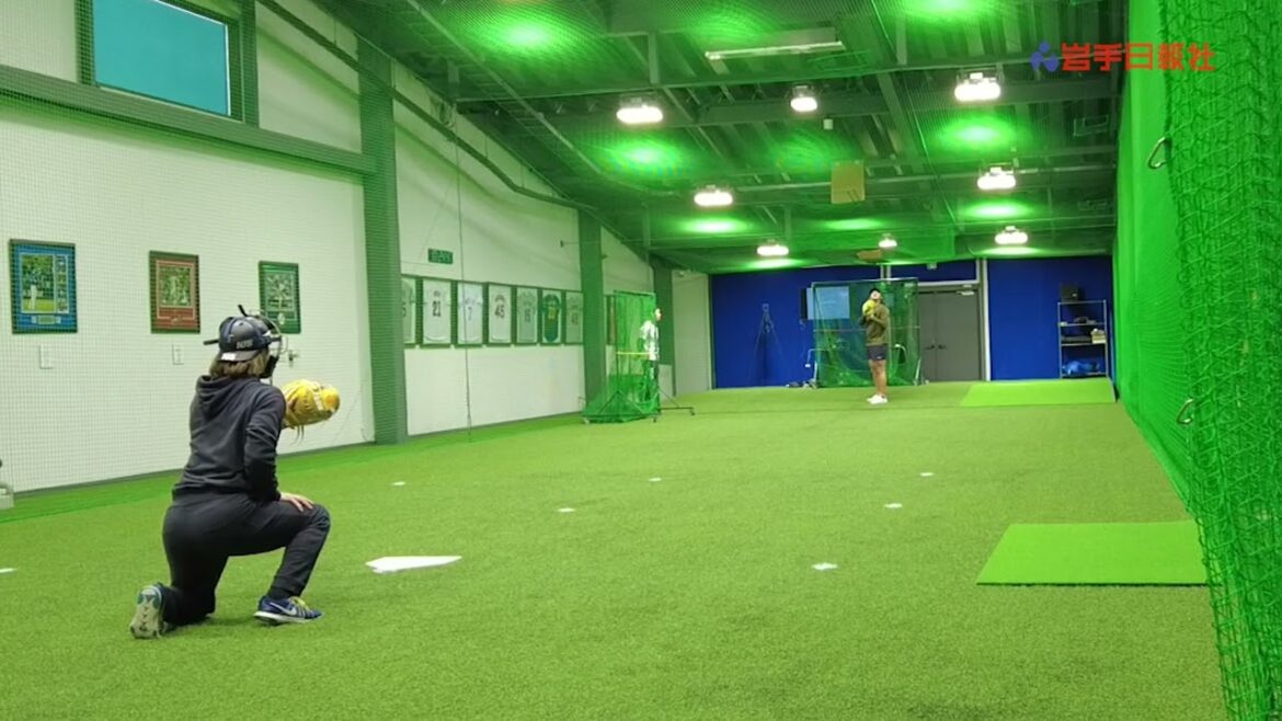 西武の高橋光成選手が花巻の「KOH」で自主トレーニング