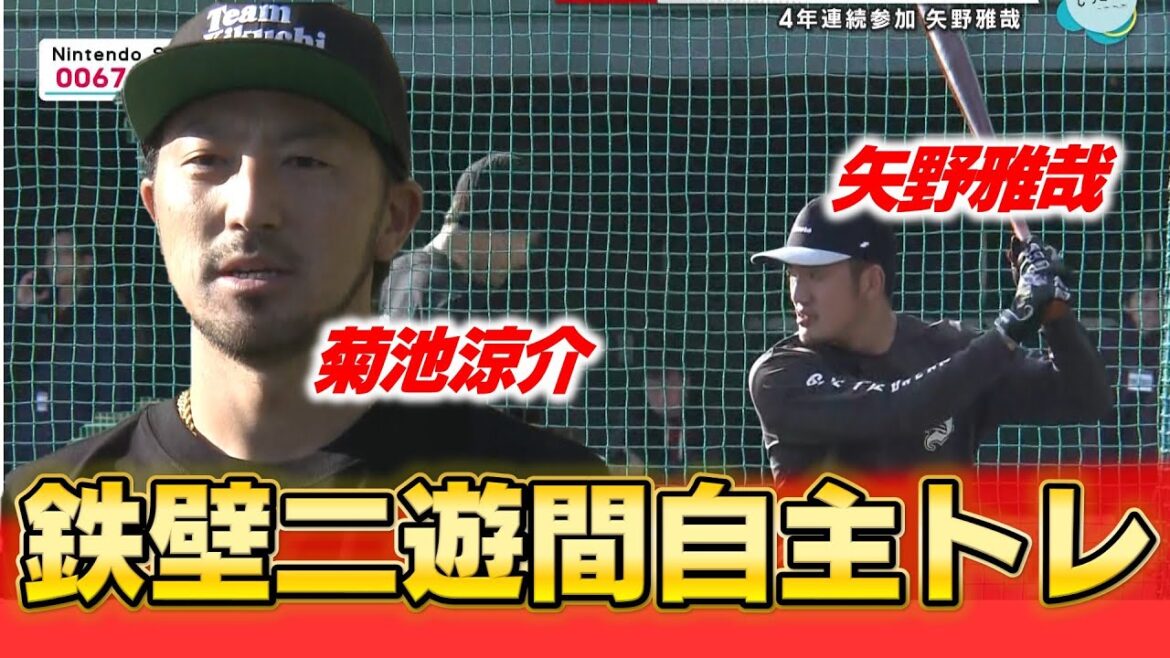 菊池が恒例の静岡自主トレ公開「143試合出られる体を」｜矢野雅哉は2年連続のGG賞と盗塁王を狙う！