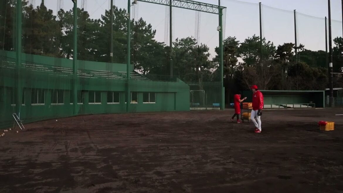 三菱重工East　スローイング練習