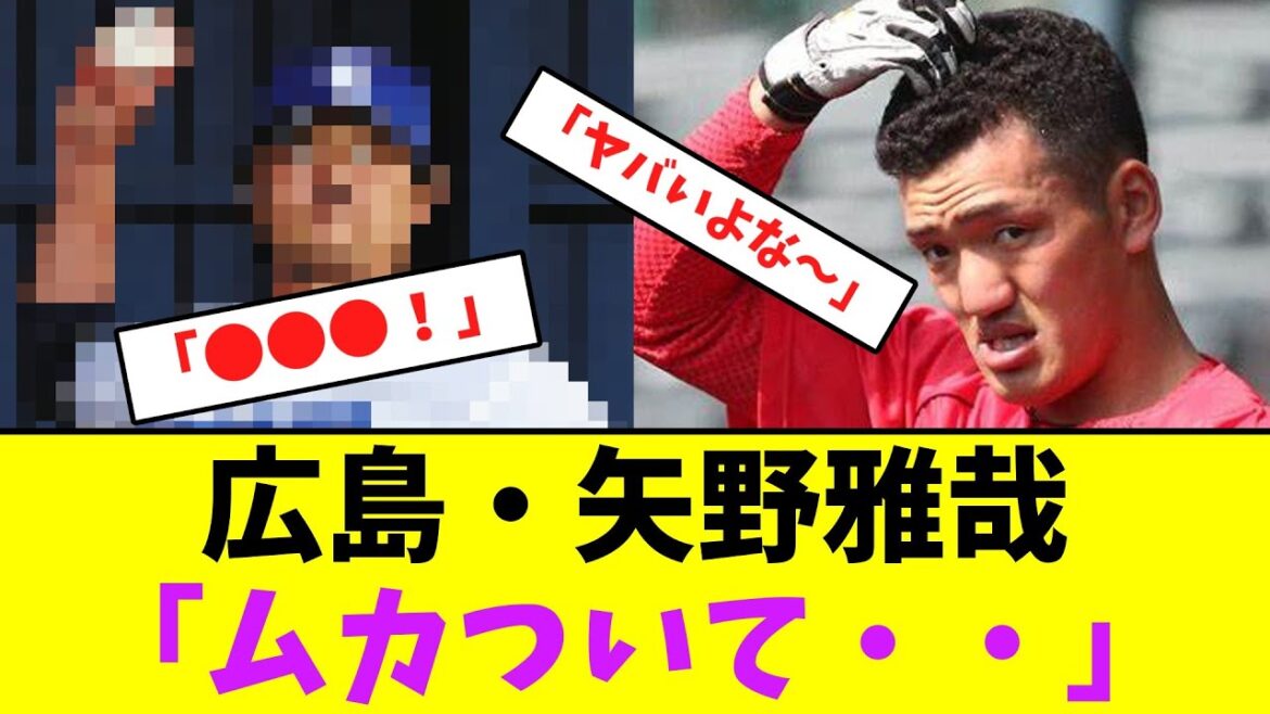 広島・矢野雅哉、怒ってないか心配するあの選手とは？【なんJなんG】【2ch5ch】