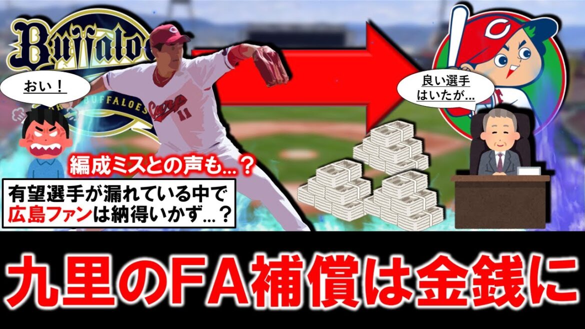 【宝の山のはずが...】オリックス移籍『九里亜蓮』の人的補償は『金銭のみ』に決定！広島フロントは新外国人を獲ると明言も、有望選手が漏れている可能性が高い中で広島ファンからは編成ミスと不満の声も！？