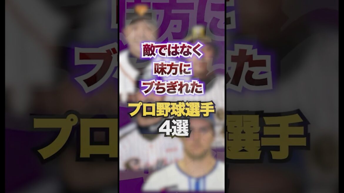 敵ではなく味方にブチぎれたプロ野球選手4選　#プロ野球