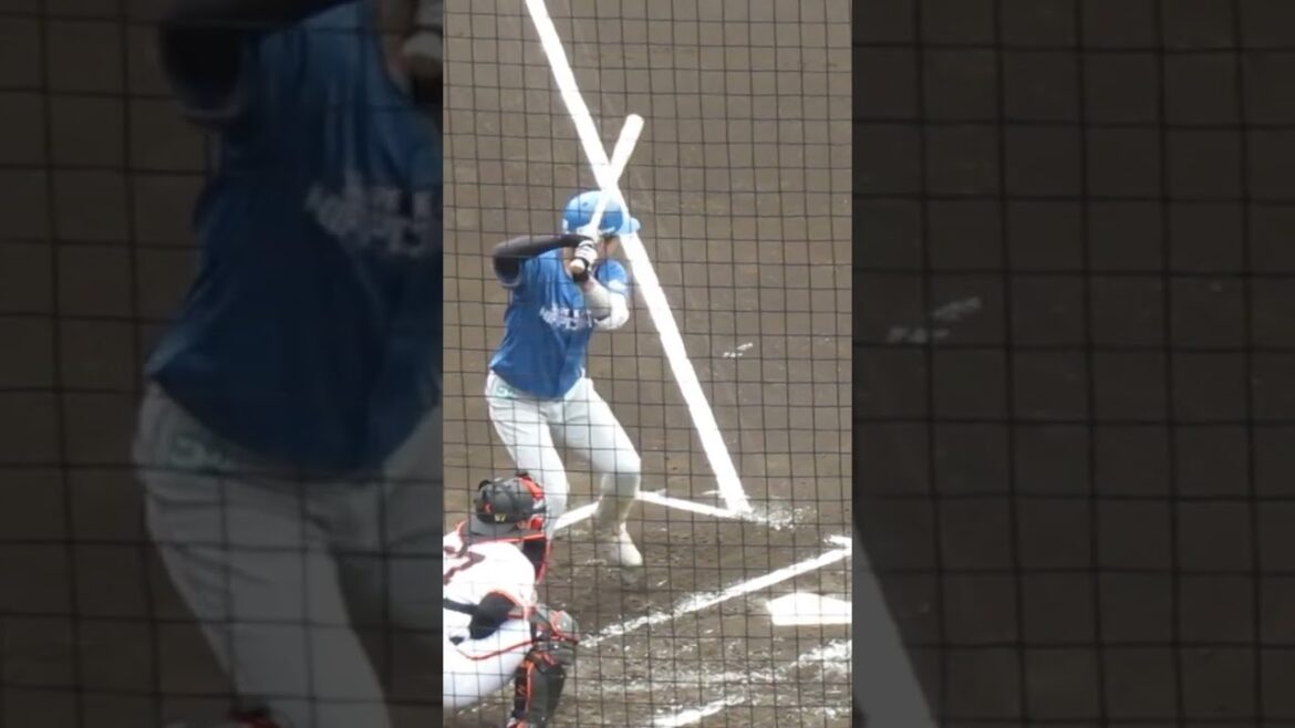 ファイターズ清水優心バッティングフォーム＜読売ジャイアンツ 対 日本ハムファイターズ 2024年4月18日＞