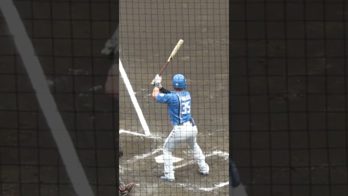 ファイターズ福田光輝バッティングフォーム＜読売ジャイアンツ 対 日本ハムファイターズ 2024年4月18日＞