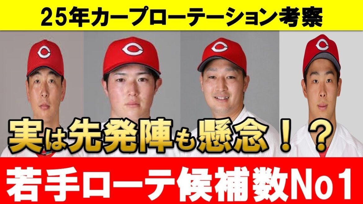 【カープ】25年先発ローテ考察！九里の穴を埋めるのは？心配な指標も？【広島東洋カープ】