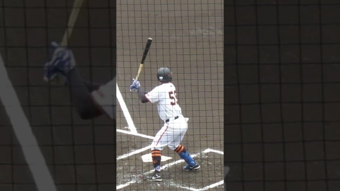 ジャイアンツ松原聖弥バッティングフォーム＜読売ジャイアンツ 対 日本ハムファイターズ 2024年4月18日＞