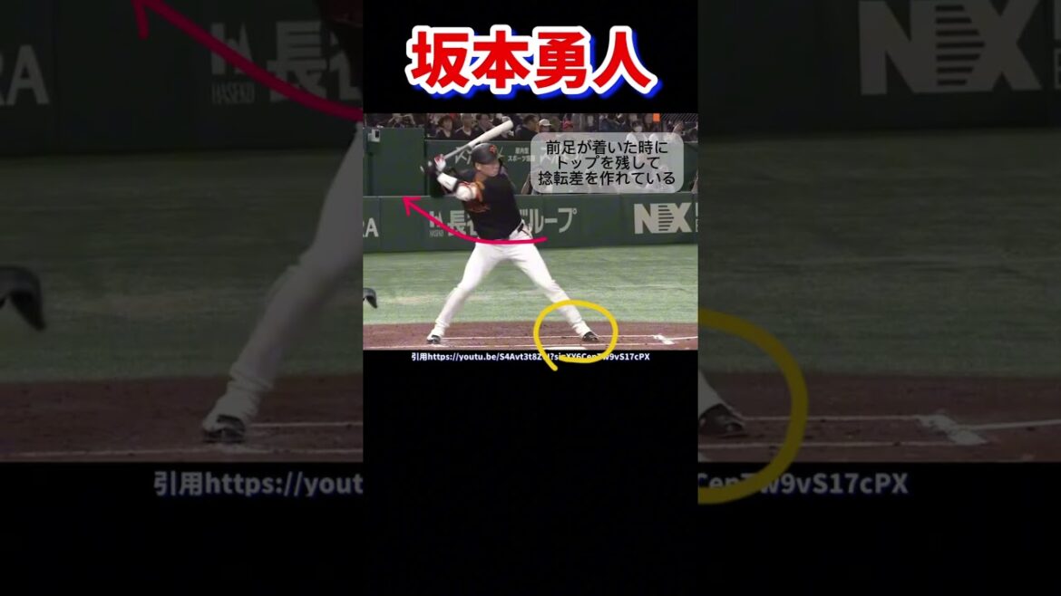 坂本勇人のバッティングフォーム分析#野球 #打撃フォーム #バッティングフォーム #プロ野球