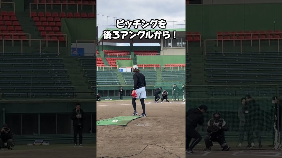 【後ろアングルから！】今井達也投手と隅田知一郎投手のピッチング練習