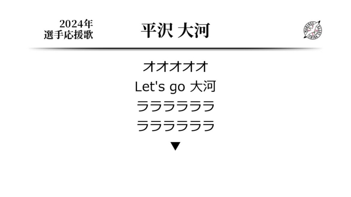 千葉ロッテマリーンズ 平沢大河 応援歌 ('23作) [MIDI]