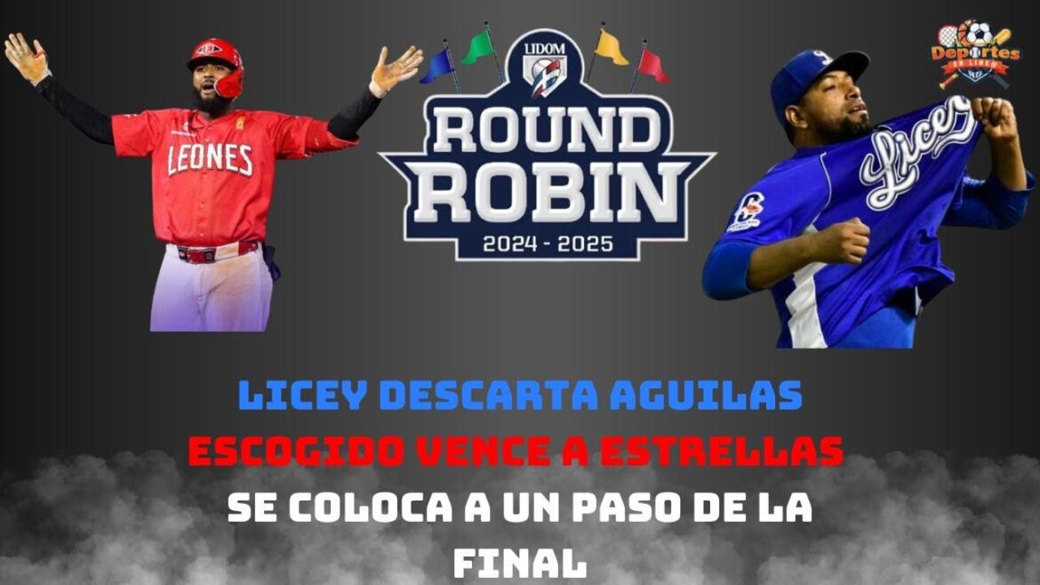 LIDOM #Licey vence #Aguilas y asegura empate #Escogido a #Estrellas a un paso de la final