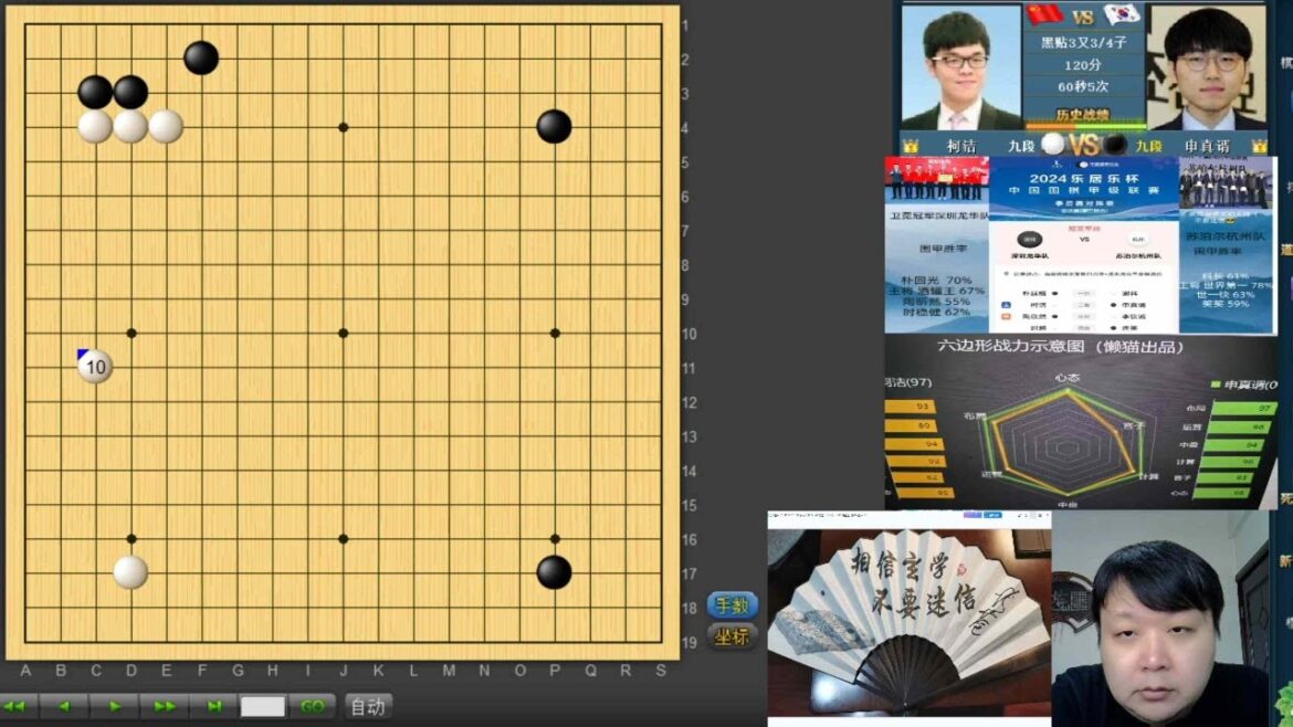 2025年1月13日彭荃解說圍甲總決賽第二回合 柯潔 vs 申真諝