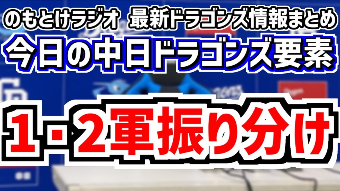 1月20日(月)　のもとけラジオ/今日の中日ドラゴンズ要素　沖縄春季キャンプ1,2軍振り分け発表！あの選手が1軍、2軍？、井上監督 ライデルについて…、12球団 セ・リーグDH制 CSなどについて議論