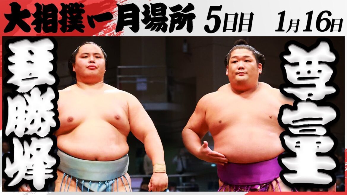大相撲　琴勝峰ー尊富士＜令和7年一月場所・五日目＞SUMO