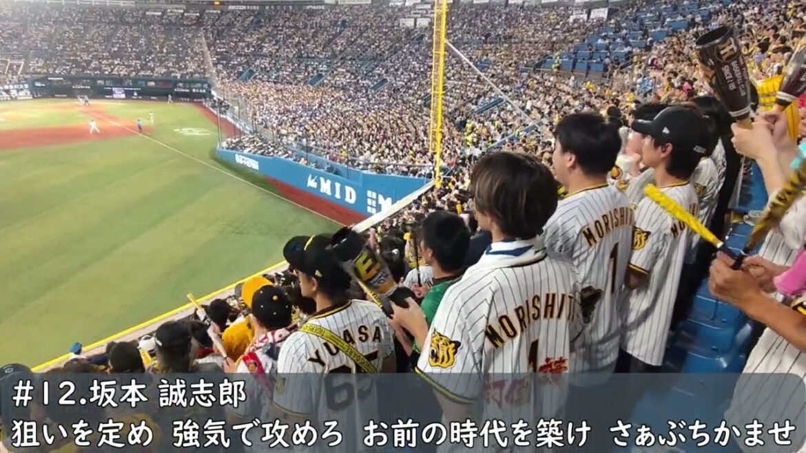阪神タイガース　坂本誠志郎応援歌（歌詞付き）横浜スタジアム　2024.8.28