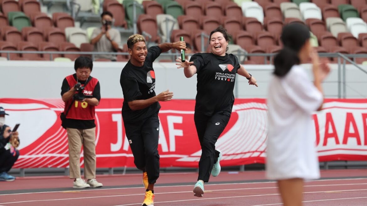 【夢のリレー！】橋岡優輝→田中希実→北口榛花→サニブラウンのバトンパスが実現