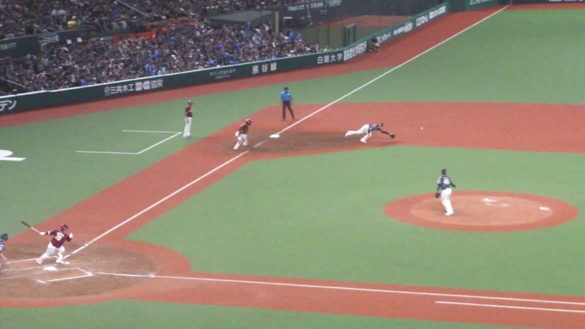 楽天 石原彪 タイムリーヒット　西武 vs 楽天　2024年8月4日(日) ベルーナドーム