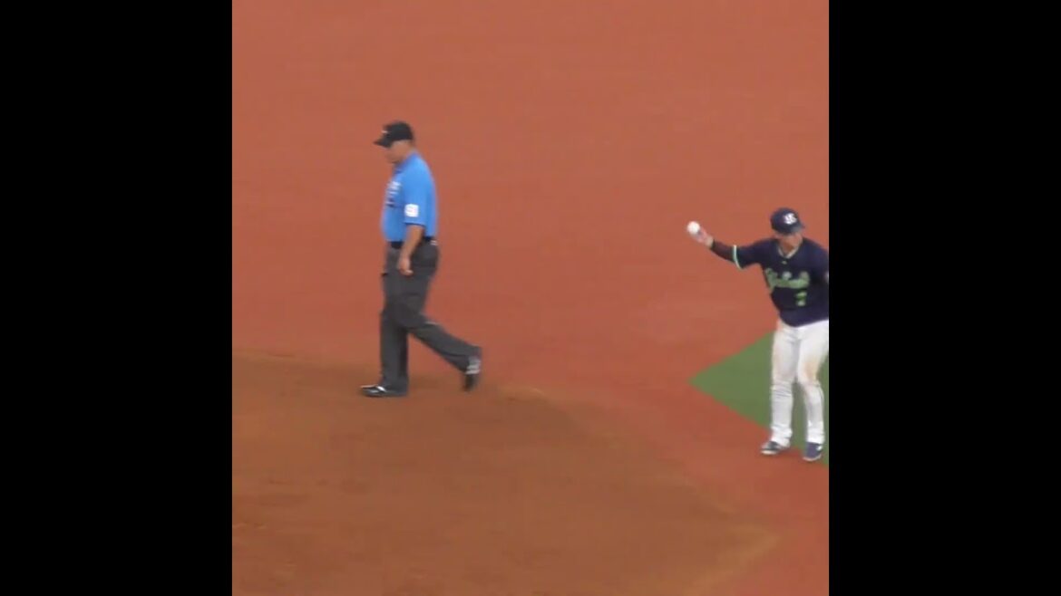 強肩 松本 直樹、代走 佐野 皓大 の盗塁阻止　#東京ヤクルトスワローズ #オリックスバファローズ #shorts