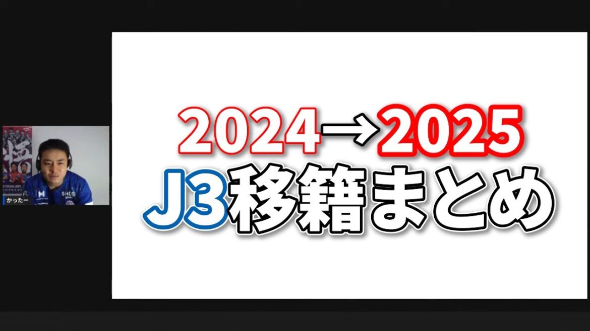 【移籍まとめ】J3クラブの選手移籍について語る配信 【移籍まとめ】J3クラブの選手移籍について語る配信