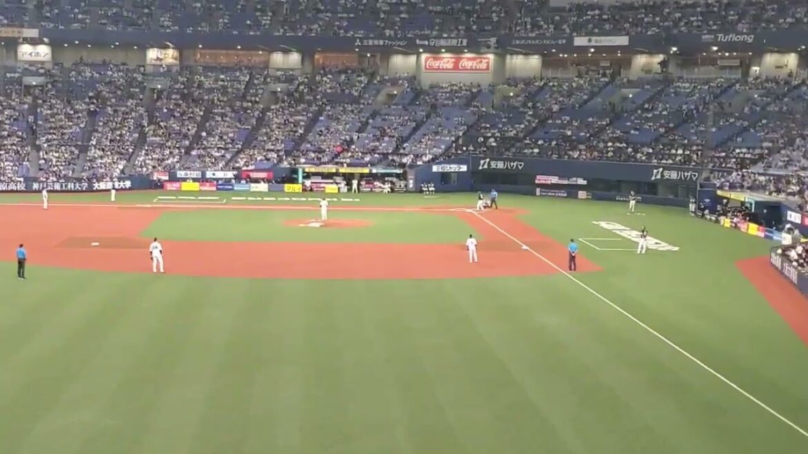 20240627　響き渡る関西ﾎｰｸｽ応援！【ｿｰﾚｯ! ٩( 'д' )وｳｫｲ!!】　1回表　福岡ｿﾌﾄﾊﾞﾝｸﾎｰｸｽ@京ｾﾗﾄﾞｰﾑ大阪･ﾚﾌﾄ外野下段 Bsｵﾘ姫ﾃﾞｰ2024