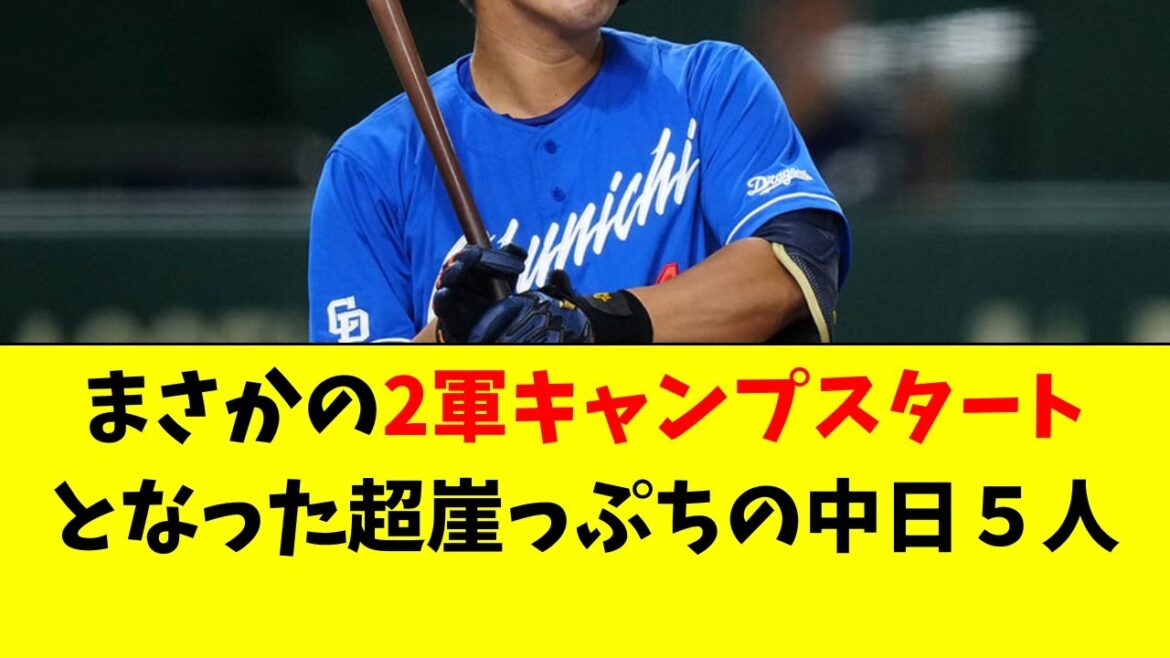 【中日】2軍キャンプスタートとなった、意外過ぎる５選手
