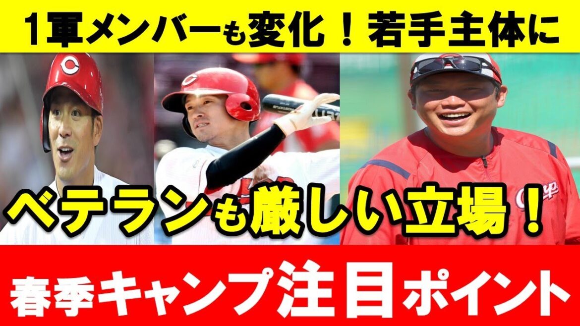 【カープ】春季キャンプ注目ポイント特集！1軍は若手メンバー中心でベテランに危機感！？【広島東洋カープ】