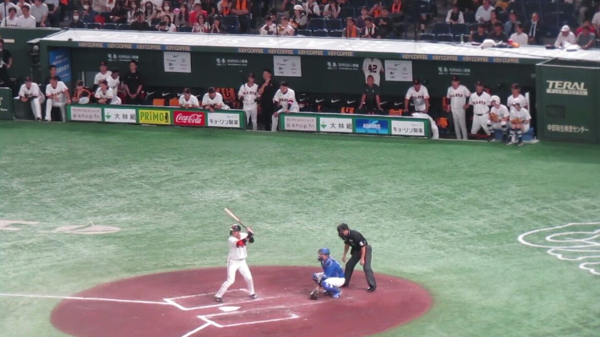 【巨人ベンチ】6回 中山礼都のヒットに喜ぶ姿（読売ジャイアンツ 対 中日ドラゴンズ 2024年9月27日）