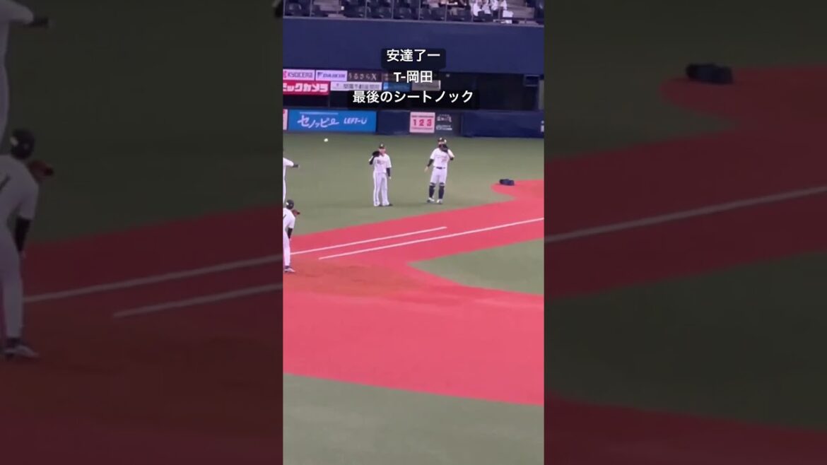 オリックスバファローズ　安達了一　T-岡田　シートノック